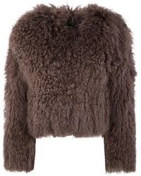 DR. HOPE - Cropped-Jacke aus Faux Fur - Lyst