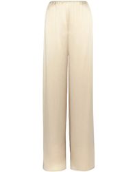 Ferragamo - サテン ワイドパンツ - Lyst