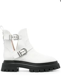 Stuart Weitzman - Maverick Bedford Bucked Leather Boots - Lyst