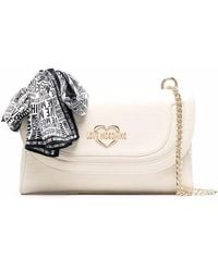 Love Moschino - Crocodile-effect Faux-leather Shoulder Bag - Lyst