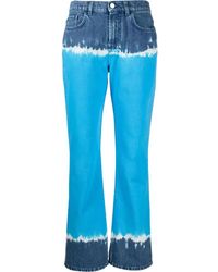 Alberta Ferretti - Vaqueros acampanados con motivo tie-dye - Lyst