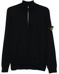 Stone Island - Pullover mit kurzem Reißverschluss - Lyst