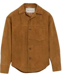 Ami Paris - Suede-Finish Button-Up Jacket - Lyst