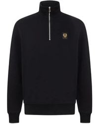 Belstaff - Sweatshirtjacke Mit Logo-Patch - Lyst