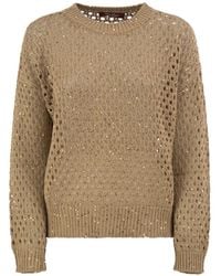 Max Mara - Sequin-Embellished Openwork Sweater - Lyst