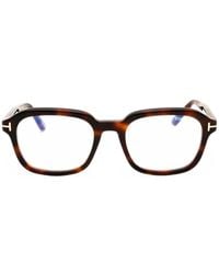 Tom Ford - Tortoiseshell-Effect Oval-Frame Glasses - Lyst