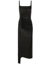 Rabanne - Vestido Midi Fruncido - Lyst