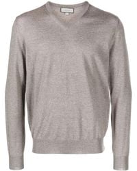 Canali - Pullover Mit Geripptem V-Ausschnitt - Lyst
