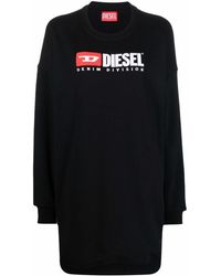 DIESEL - Vestido estilo sudadera con logo bordado - Lyst