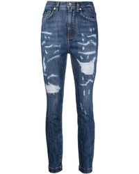 Dolce & Gabbana - Hoch geschnittene Skinny-Jeans - Lyst