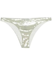 Prada - Tulen Bikinislip Met Pailletten - Lyst