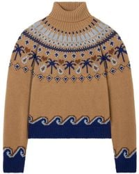 Alanui - Sweet Winter Fair Isle Turtleneck Sweater - Lyst