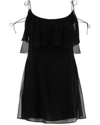 Saint Laurent - Ruffle-Detail Dress - Lyst
