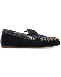 Etro - Embroidered Eyelet Sneakers - Lyst