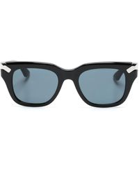 Alexander McQueen - Eckige Sonnenbrille mit Logo-Gravur - Lyst