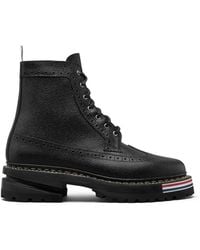 Thom Browne - Pebble Grain Hiking Sole Longwing Boots - Lyst