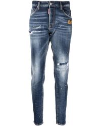 DSquared² - Distressed-Finish Denim Jeans - Lyst