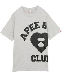 AAPE BY A BATHING AP - Heart Logo T-Shirt - Lyst