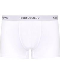 Dolce & Gabbana - Logo-waistband Cotton Boxer Shorts - Lyst