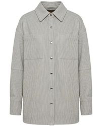 Moorer - Tess Button-Fastening Pocketed Shirt - Lyst