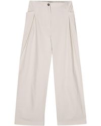 Bimba Y Lola - Pleat-detail Cotton Trousers - Lyst
