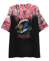 Balenciaga - Tie-Dye Graphic-Print T-Shirt - Lyst
