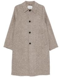 Amaranto - Herringbone-Pattern Raglan-Sleeve Coat - Lyst