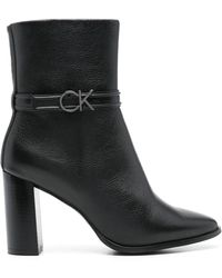 Calvin Klein - Stiefel aus Leder 80mm - Lyst