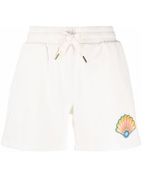 CASABLANCA Tennis Club Icon Shorts aus Bio-Baumwolle - Weiß