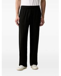 Emporio Armani - Logo-Embroidered Elasticated-Waistband Track Pants - Lyst