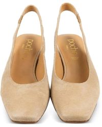 Poche Paris - Square-Toe Slingback Pumps - Lyst