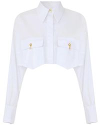 Elisabetta Franchi - Shirt With Pockets And Cufflinks - Lyst