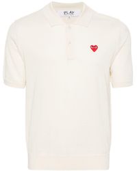 COMME DES GARÇONS PLAY - Logo-patch Knitted Polo Shirt - Lyst