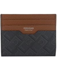 Ferragamo - Monogram Credit Card Holder - Lyst