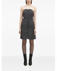 Samsøe & Samsøe - Strapless Button-Front Mini Dress - Lyst