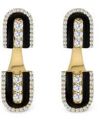 UNION LOS ANGELES - Diamond And Onyx Post-Back Earrings - Lyst