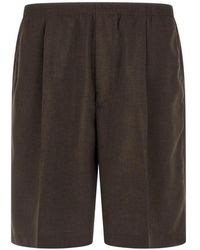 Cellar Door - Arno Elasticated Pleat Bermuda Shorts - Lyst