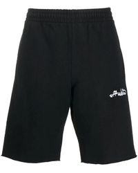 Off-White c/o Virgil Abloh - Script Logo Track Shorts - Lyst