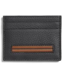 ZEGNA - Logo-Patch Leather Card Holder - Lyst