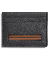 ZEGNA - Tarjetero de piel con parche del logo - Lyst