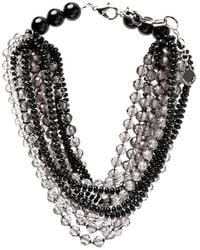 Emporio Armani - Multi-Strand Beaded Necklace - Lyst