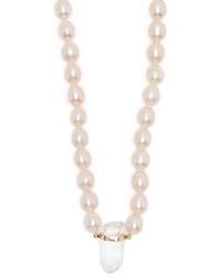 JIA JIA - 14kt Yellow Gold Ocean Pearl Crystal Quartz Charm Necklace - Lyst