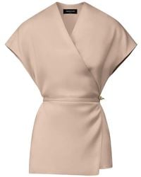 Fabiana Filippi - Wrap-Style Belted Top - Lyst