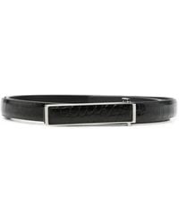 Tom Ford - Crocodile-Effect Plaque-Buckle Belt - Lyst