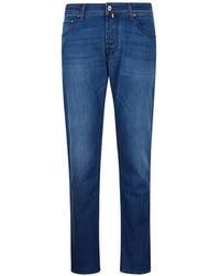 Jacob Cohen - Logo-Patch Straight-Leg Jeans - Lyst