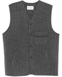 Drole de Monsieur - Pinstripe-Pattern Sleeveless Vest - Lyst