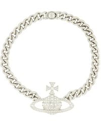 Vivienne Westwood - Crystal-Embellished Orb Necklace - Lyst