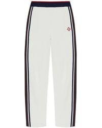 CASABLANCA - Monogram-Jacquard Side-Stripe Track Pants - Lyst