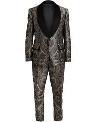 Dolce & Gabbana - Floral-Jacquard Three-Piece Suit - Lyst