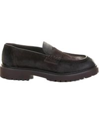 Doucal's - Mocasines de ante con logo grabado - Lyst
